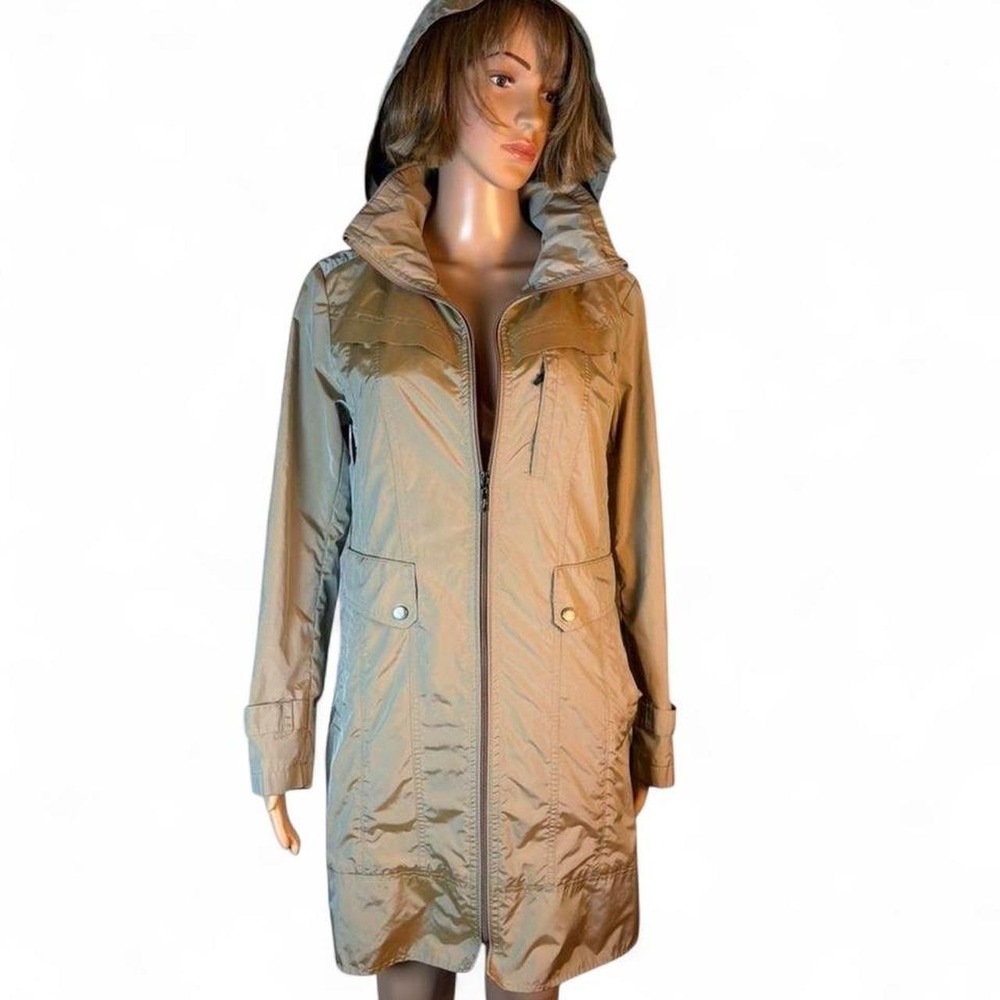Cole Haan hooded trench coat size M